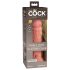 King Cock Elite 8 - realistični dildo s vakuumskim postoljem (20 cm) - prirodna boja