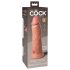 King Cock Elite 8 - realistični dildo s vakuumskim postoljem (20 cm) - prirodna boja