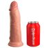 King Cock Elite 8 - realistični dildo s vakuumskim postoljem (20 cm) - prirodna boja