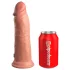 King Cock Elite 8 - realistični dildo s vakuumskim postoljem 20 cm - natur