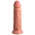 King Cock Elite 8 - realistični dildo s vakuumskim postoljem (20 cm) - prirodna boja
