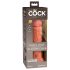 King Cock Elite 8 - dildo s vakuum bazom - 20 cm - tamna boja