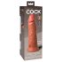 King Cock Elite 8 - dildo s vakuum bazom - 20 cm - tamna boja