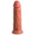 King Cock Elite 8 - dildo s vakuum bazom - 20 cm - tamna boja