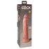 King Cock Elite 9 - realistični dildo s vakumskom podlogom (23 cm) - prirodni