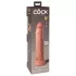 King Cock Elite 9 - realistični dildo s vakuumskim postoljem - 23 cm - natur