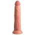 King Cock Elite 9 - realistični dildo s vakumskom podlogom (23 cm) - prirodni