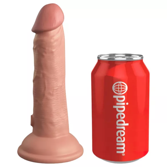 King Cock Elite 6 - vibrator s vakuumskom čašicom (15 cm) - boja kože
