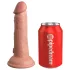 King Cock Elite 6 - vibrator s vakuumskom čašicom (15 cm) - boja kože