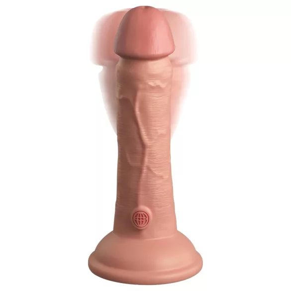 King Cock Elite 6 - vibrator s vakuumskom čašicom (15 cm) - boja kože