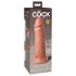 King Cock Elite - Vibrator s vakuumskom čašom - 20 cm - natur