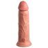 King Cock Elite - Vibrator s vakuumskom čašom - 20 cm - natur