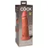 King Cock Elite 8 - realistični vibrator 20cm - tamna boja