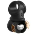 King Cock Crown Jewels - crni vibrirajući penis prsten