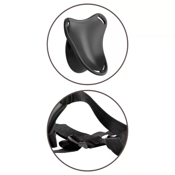 King Cock Elite - strap-on dildo za početnike - realistični - silikon/natur