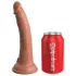 King Cock Elite Comfy - strap-on dildo s remenom - tamna prirodna boja