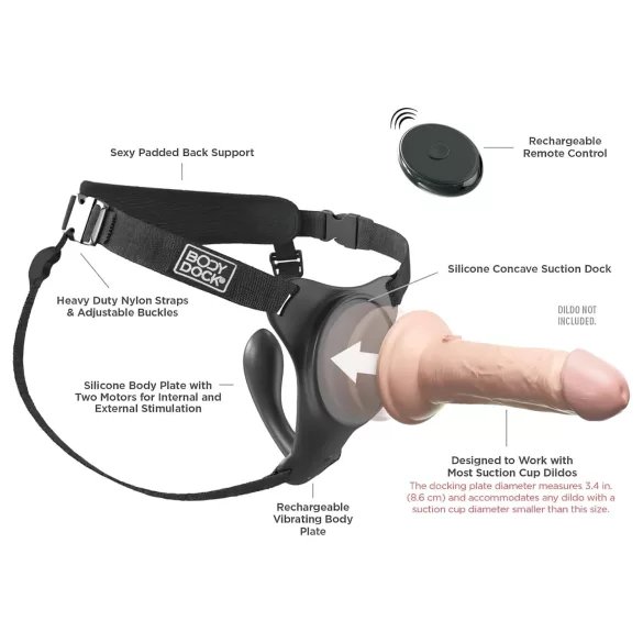 Body Dock G-pont Pro i Silexd 7 strap-on dildo za G-točku silikon