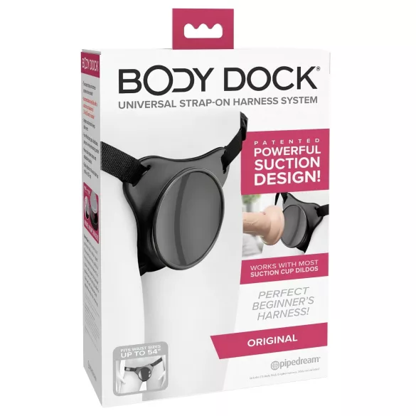 Body Dock OG - remen za donji dio koji se pričvršćuje na podlogu s vakuumskom čašicom (crni)