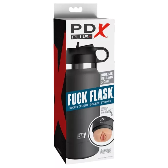 PDX - Fuck Flask Secret Delight - umjetna vagina u boci (crno-prirodna)