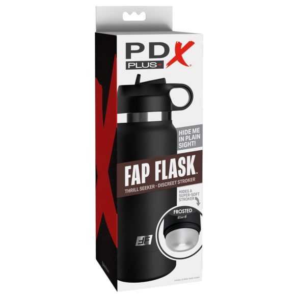 Fap Flask Thrill Seeker - muški masturbator u boci - crna boja