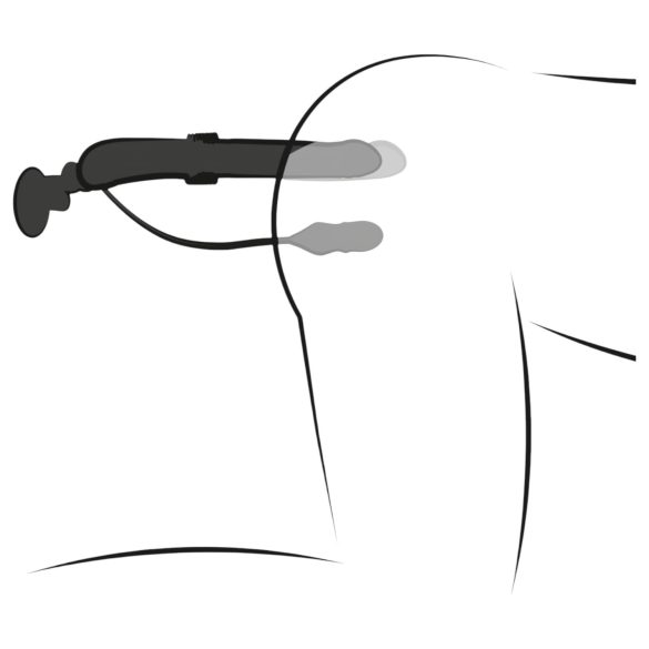 Fetiš - guralni vibrator (crni)