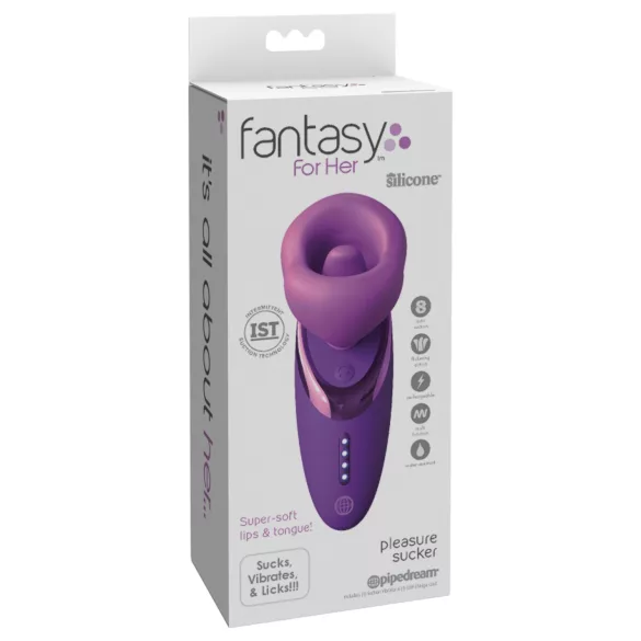 Fantasy For Her - vibrator za lizanje i sisanje - silikon - ljubičasta