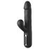 Fetiš - 3-motorični crni vibrator s pomičnim vrhom