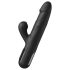 Fetiš - 3-motorični crni vibrator s pomičnim vrhom