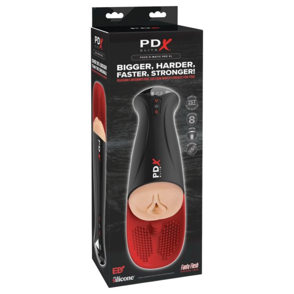 PDX Elite Fuck-O-Mat Pro XL - muški masturbator sa vibracijom i vakuumom - crni