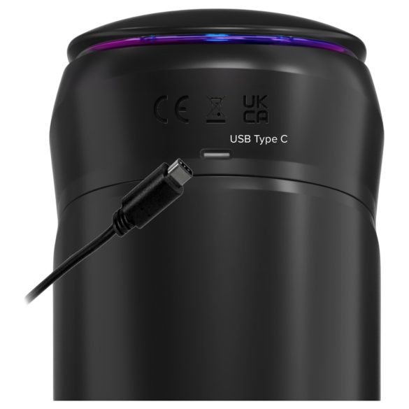 PDX Elite Moto-Bator Pro - masturbator s kuglicama i grijanjem - crni