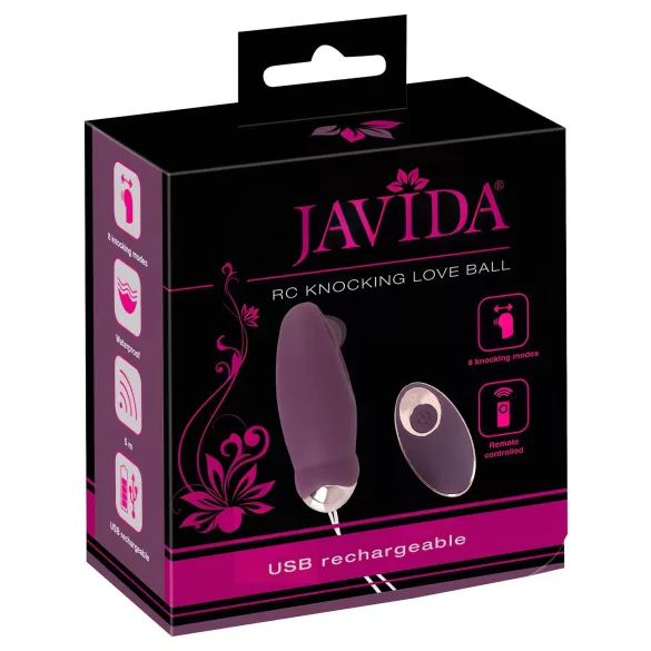 Javida - vibrirajuće jaje s daljinskim upravljačem - pulsiranje - ljubičasta