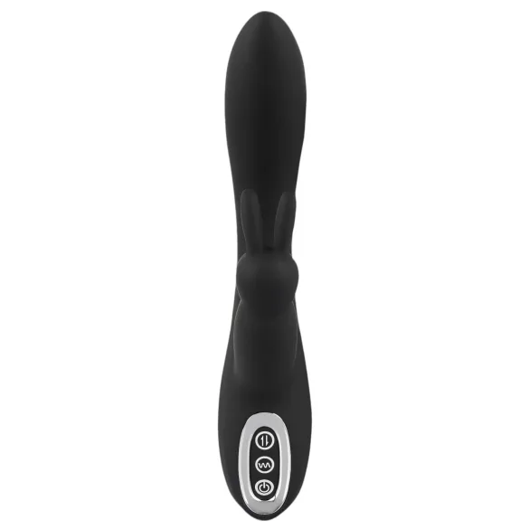 SMILE - vibratorski masažer s 3 nastavka - vodootporan, punjiv - crni