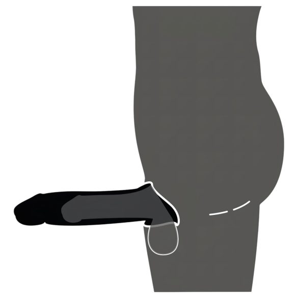 Rebel - vibrirajući penis rukav s daljinskim upravljačem - crni