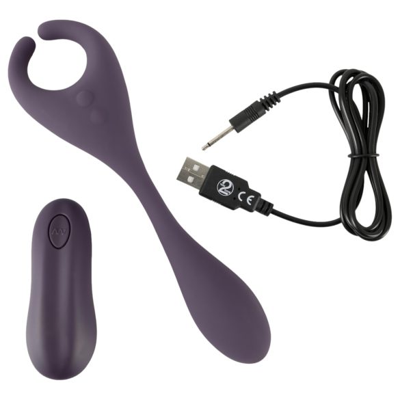 Couples Choice - vibrator za parove s 2 motora - bežični, punjivi - ljubičasti