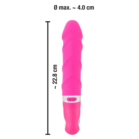 SMILE - vibratori na baterije s funkcijom grijanja - silikon, roza