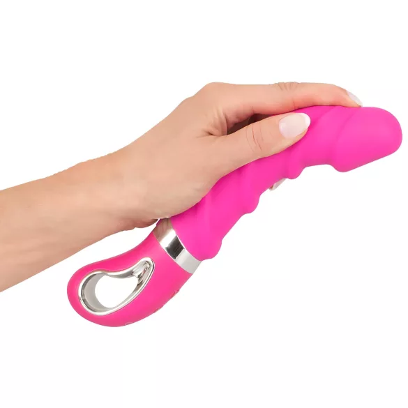SMILE - vibratori na baterije s funkcijom grijanja - silikon, roza