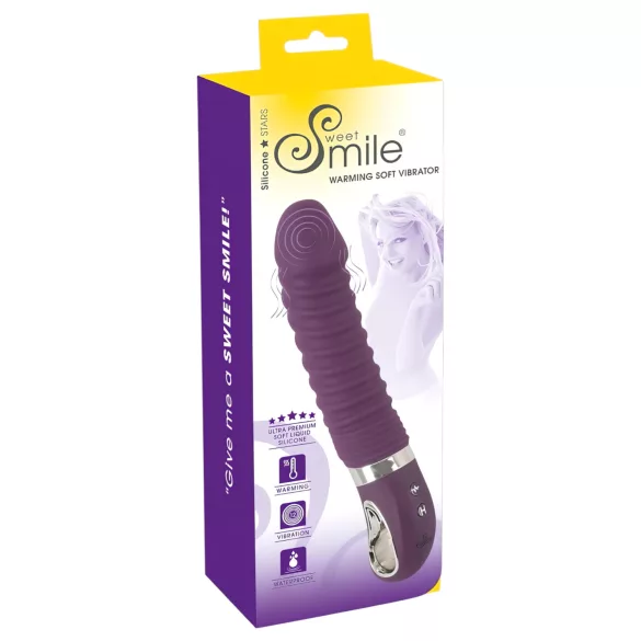 Smile - vibrator na punjenje s grijanjem - silikon ljubičasti