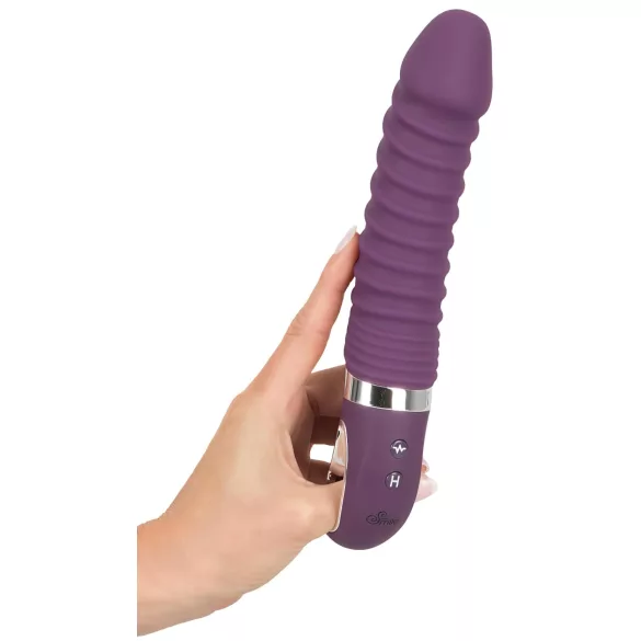 Smile - vibrator na punjenje s grijanjem - silikon ljubičasti