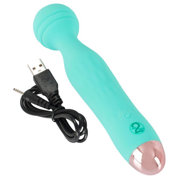 Cuties Mini Wand - punjivi, vodootporni masažer vibrator (zeleni)