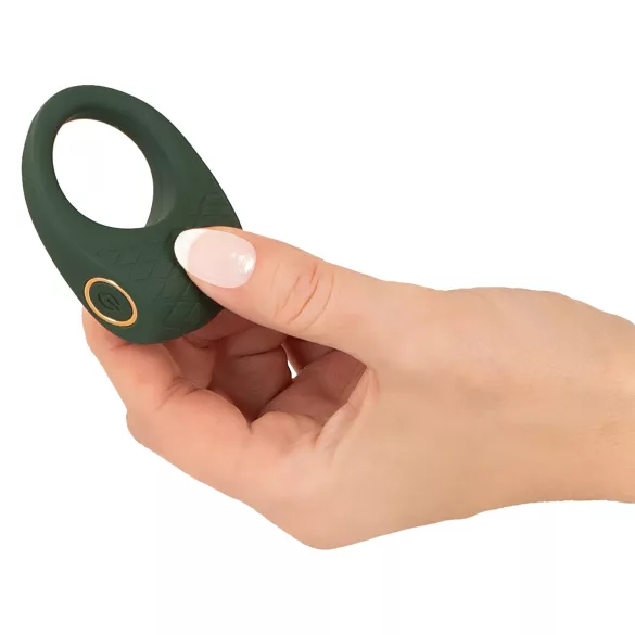 Emerald Love - vibrirajući penis prsten na punjenje - vodootporan - zeleni