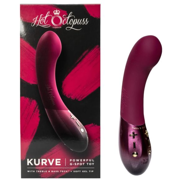 Hot Octopuss Kurve - punjivi, vodootporni G-točka vibrator (ljubičasti)