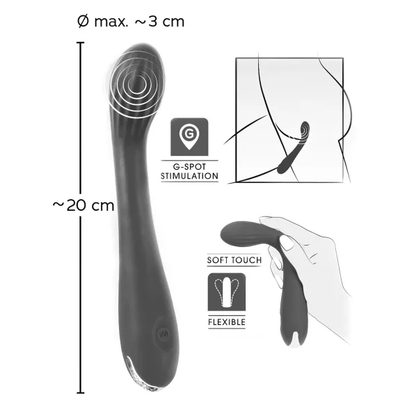 SMILE - G točka vibrator na punjenje - rebrasti - ljubičasti