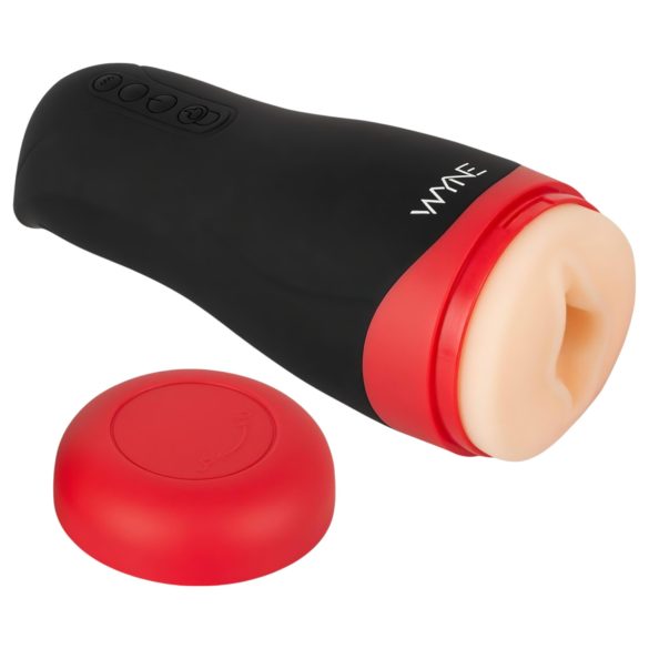 WYNE 01 - crni vibrator s grijanjem i vakuumom, akumulatorski