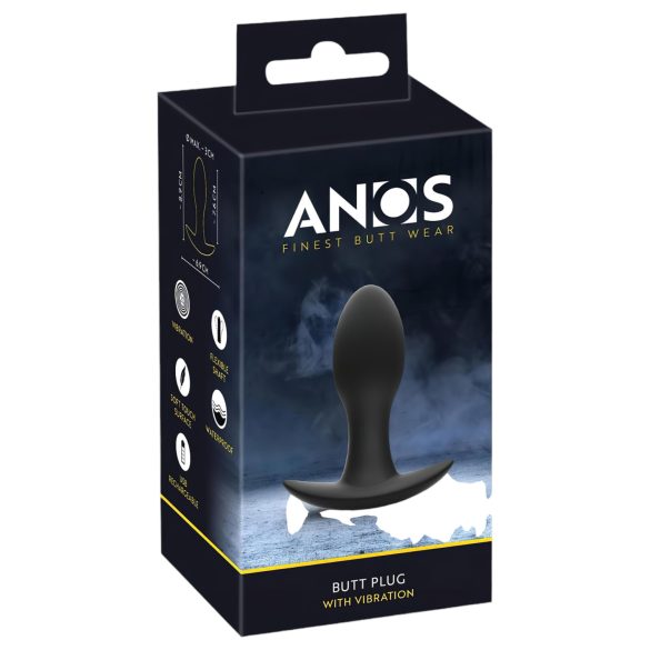 ANOS - punjivi vodootporni masažer prostate (crni)