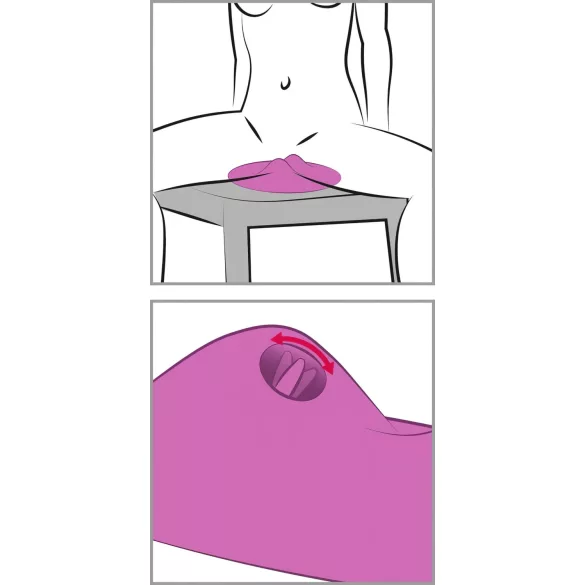 VibePad 2 - vibrator u obliku jastuka s funkcijom lizanja - ljubičasta