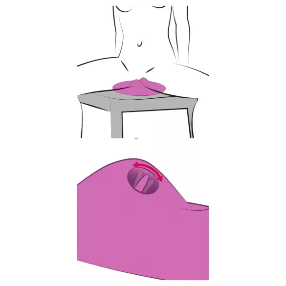 VibePad 2 - vibrator u obliku jastuka s funkcijom lizanja - ljubičasta