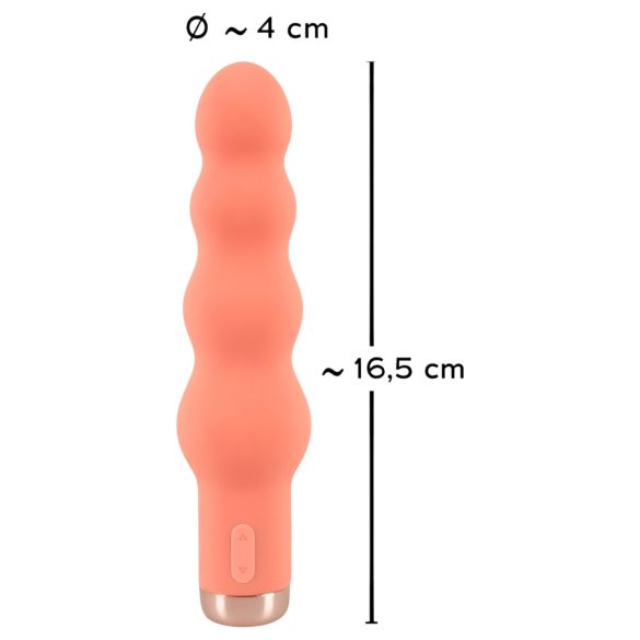 You2Toys - mini perle vibrator - baršunasta površina - narančasta