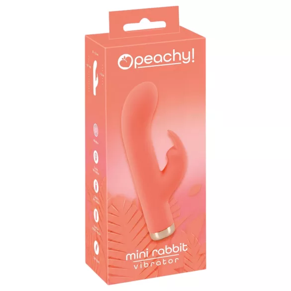 You2Toys - mini rabbit vibrator - punjivi, zec, silikon, breskva
