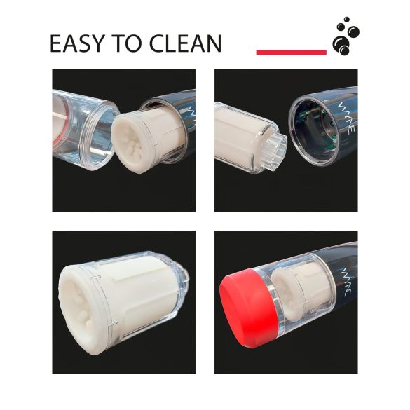 WYNE 05 - automatski masturbator na punjenje - rotirajući - crno-bijeli