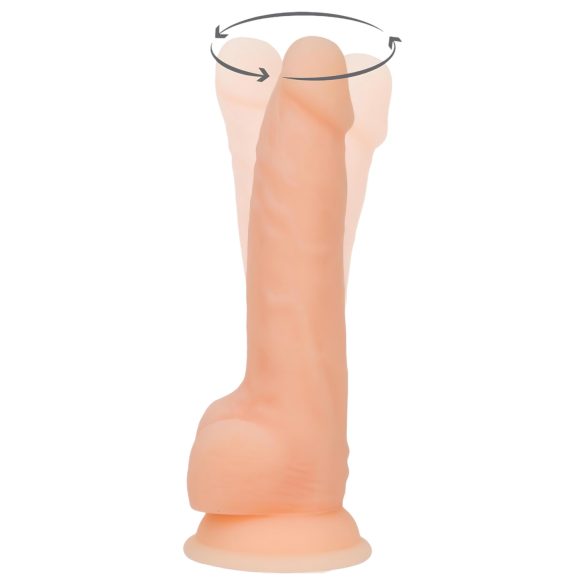 Naked Addiction - rotirajući vibrator - 20 cm - prirodna boja